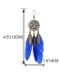 Fashion Color Mixing Alloy Flower Feather Tassel Earrings