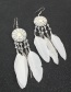 Fashion Red Feather Round Oil Drop Sun Flower Earrings