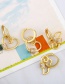 Fashion Clouds Geometric Peach Heart Copper Inlaid Zircon Cross Earrings