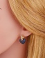 Fashion Dark Blue Diamond Geometric Love Heart Copper And Zircon Earrings