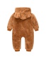 Fashion Brown Cubs Ears Newborn One-piece Wool Sweater Romper