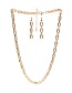 Fashion Necklace U-shaped Chain Smooth Thick Chain Copper Plating Necklace Bracelet Earrings