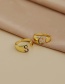 Fashion Q 26 Letters Open Ring With Copper Inlaid Zircon