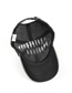 Fashion Black Washed Distressed Denim Soft Top And Curved Brim Cap