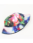 Fashion Color (back Black) Starry Sky Graffiti Hemp Leaf Print Double-sided Fisherman Hat