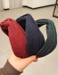 Fashion Khaki Cross Woolen Fabric Wide Brim Headband