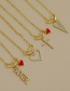 Fashion Cross Copper Inlaid Zircon Thick Chain Love Necklace