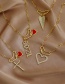 Fashion Letter Copper Inlaid Zircon Thick Chain Love Necklace