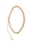 Fashion 17cm Bracelet (5cm Tail Chain) B Copper Gold-plated Thick Chain Stitching Necklace