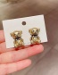 Fashion Distressed Small Animals Make Old Bear Earrings