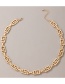 Fashion Golden Labyrinth Key Alloy Hollow Necklace