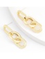Fashion Golden Oval Geometric Alloy Earrings