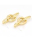 Fashion Golden Oval Geometric Alloy Earrings