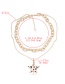 Fashion Brown Alloy Star Pendant Multilayer Necklace