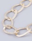 Fashion Silver Oval Bump Texture Alloy Necklace