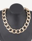Fashion Silver Oval Thick Chain Geometric Alloy Necklace
