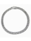Fashion Silver Thick Full Rhinestone Chain Necklace