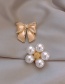 Fashion Full Pearl Pearl Bow Flower Brooch