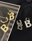 Fashion Golden Metal B Letter Earrings