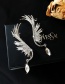 Fashion Silver 925 Silver Needle Angel Wings Full Rhinestone Ear Bone Clamp