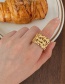 Fashion Golden Metal Braided Wide Ring