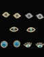 Fashion Hollow Diamond Gold Eye Stud Earrings Devils Eye Micro Diamond Eye Earrings
