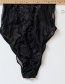 Fashion Black Split Lace Tether Swimsuit