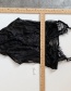 Fashion Black Split Lace Tether Swimsuit