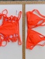 Fashion Fluorescent Orange Sub-system Rope Swimsuit