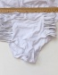 Fashion White One-piece Ruffle Swimsuit