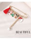 Fashion Gold Color Pearl Christmas Oil Dripping Geometric Alloy Brooch