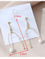 Fashion Golden Real Gold-plated Pearl Geometric Earrings