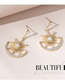 Fashion Golden Real Gold Plated Diamond Earrings