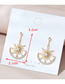 Fashion Golden Real Gold Plated Diamond Earrings