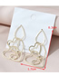 Fashion Golden Real Gold-plated Love Drop-shaped Hollow Earrings