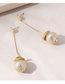 Fashion Golden Real Gold Plated Frosted Round Earrings
