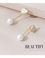 Fashion White Real Gold-plated Love Pearl Earrings