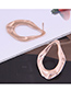 Fashion Rose Gold Color Titanium Steel Irregular Drop Earrings