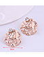 Fashion Rose Gold Color Titanium Steel Irregular Round Diamond Earrings