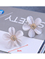 Fashion White Opal Flower Alloy Earrings