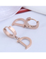 Fashion Letter Titanium Steel Letter Hollow Round Earrings