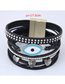 Fashion Black Dripping Love Eyes Magnet Clasp Extra Wide Bracelet