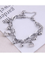 Fashion Lock Stainless Steel Beads Love Lock Double-layer Bracelet