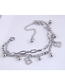 Fashion Letter Stainless Steel Beads Letter Pendant Double-layer Bracelet