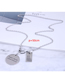 Fashion Round Card Long Round Necklace