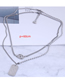 Fashion Letter Letter Shield Double Long Necklace