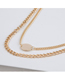 Fashion Golden Chain Round Thick Chain Double Necklace