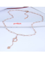 Fashion Rose Gold Geometric Hollow Pendant Titanium Steel Necklace