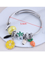 Fashion Yellow Fruit Drop Oil Diamond Geometric Bracelet