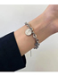 Fashion Silver Stainless Steel Coin Pendant Round Bracelet